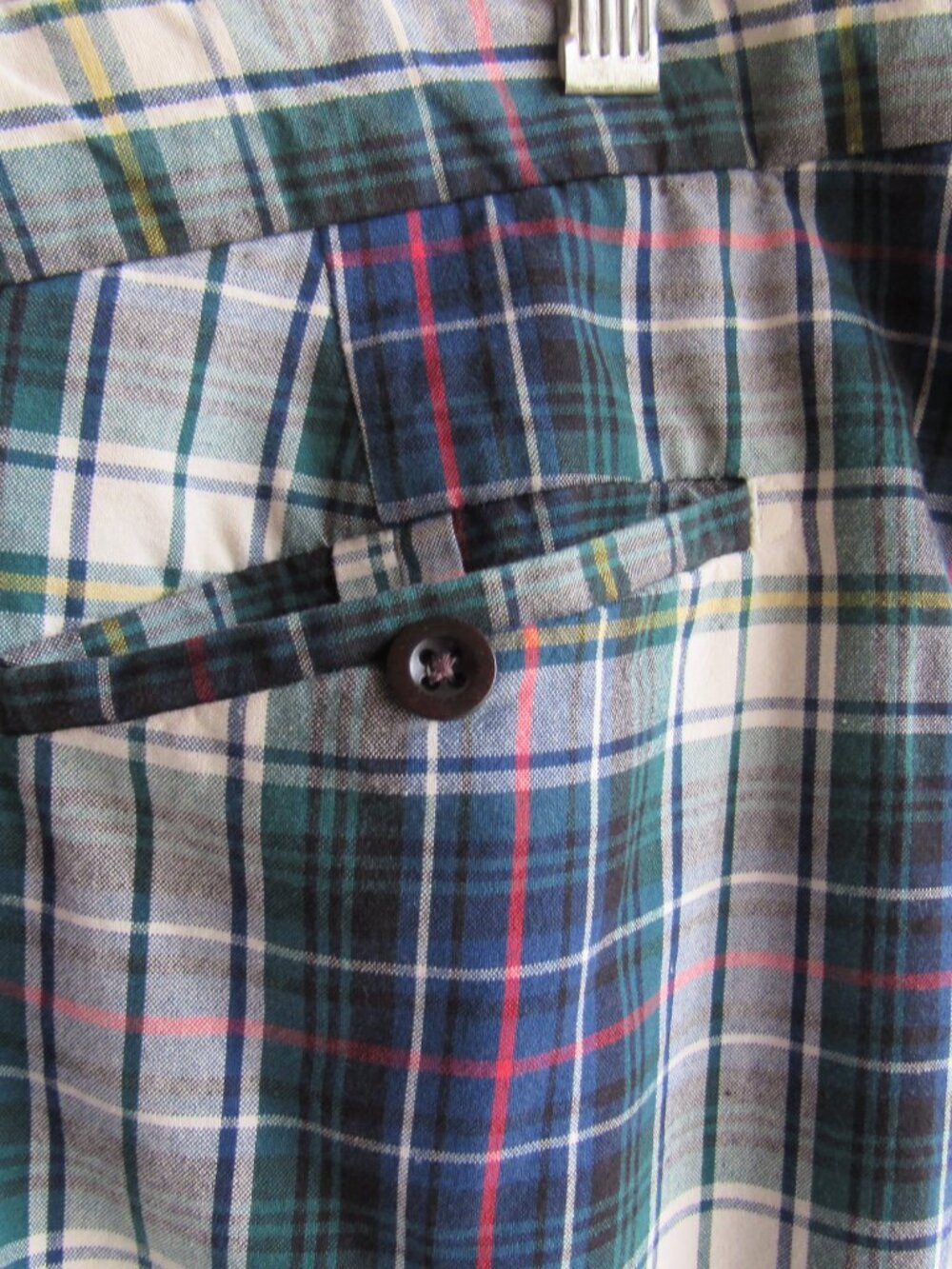 Polo Ralph Lauren Mens Shorts 42 Blue Plaid Classic Prep Green Red Inseam 12